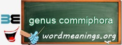 WordMeaning blackboard for genus commiphora